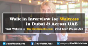 Walk in interview for Waiter/Waitress Jobs